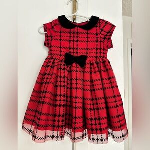 Pastourelle christmas dress size 18 mos velvet collar